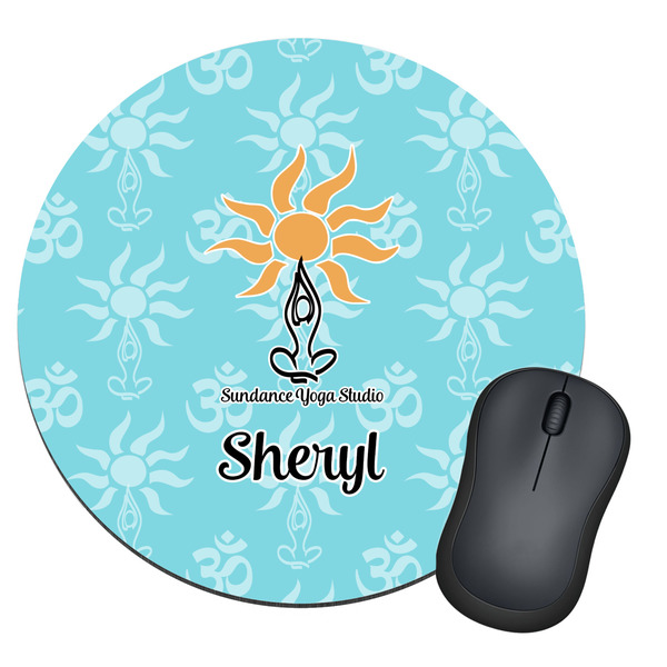 Custom Sundance Yoga Studio Round Mouse Pad (Personalized)