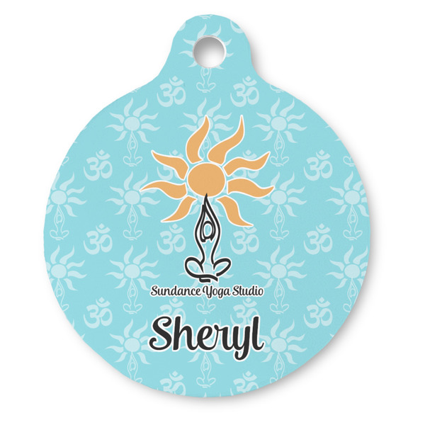 Custom Sundance Yoga Studio Round Pet ID Tag (Personalized)