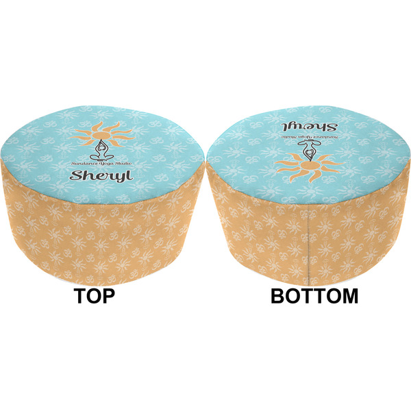 Sundance Yoga Studio Round Pouf Ottoman (Top and Bottom)