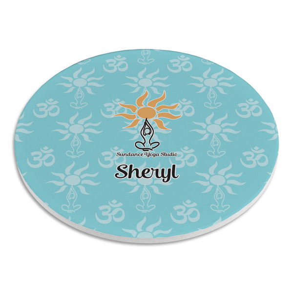 Sundance Yoga Studio Round Stone Trivet - Angle View