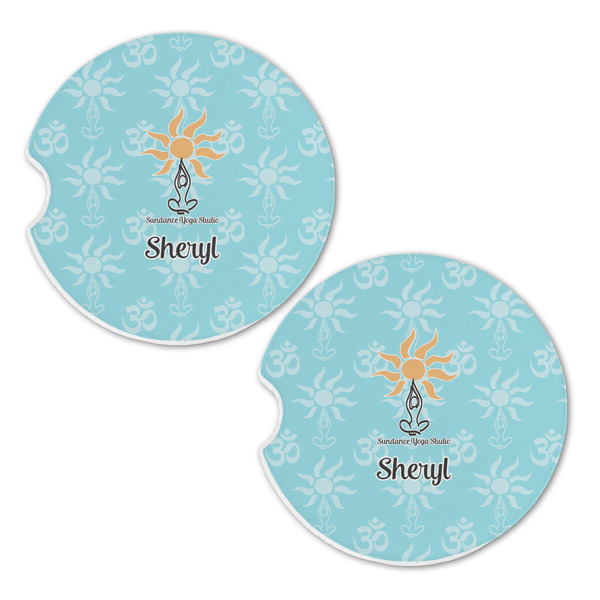 Sundance Yoga Studio Sandstone Car Coasters - Set of 2