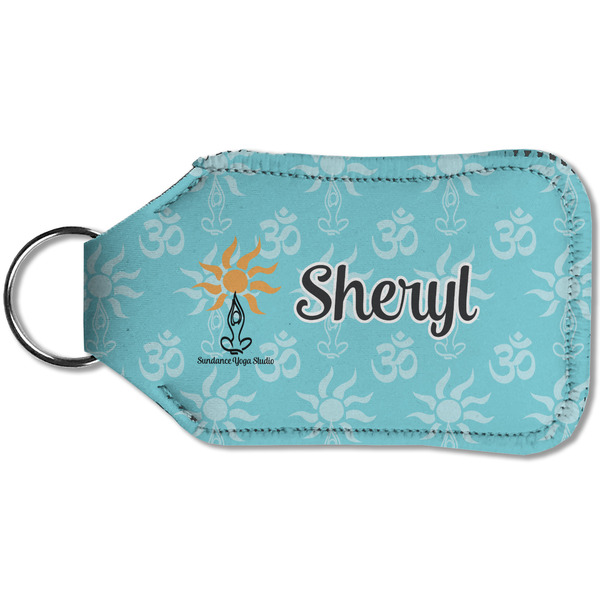 Sundance Yoga Studio Sanitizer Holder Keychain - Small (Back)