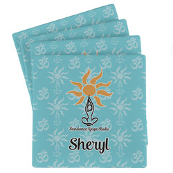 Sundance Yoga Studio Absorbent Stone Coasters - Set of 4 (Personalized)