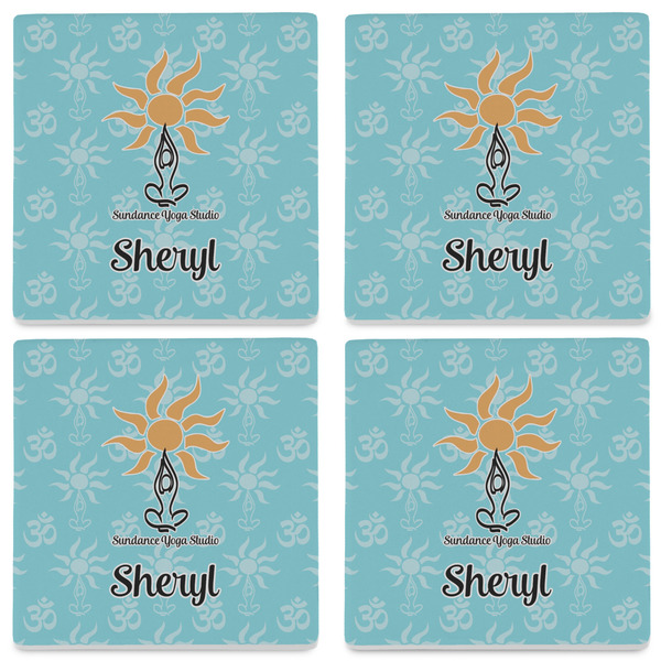 Sundance Yoga Studio Set of 4 Sandstone Coasters - See All 4 View