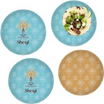 Sundance Yoga Studio Set of 4 Glass Lunch / Dinner Plate 10" (Personalized)