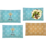 Sundance Yoga Studio Set of 4 Glass Rectangular Lunch / Dinner Plate w/ Name or Text