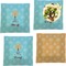Sundance Yoga Studio Set of 4 Glass Square Lunch / Dinner Plate 9.5" (Personalized)