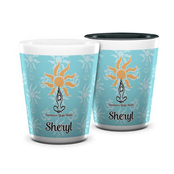 Custom Sundance Yoga Studio Ceramic Shot Glass - 1.5 oz (Personalized)