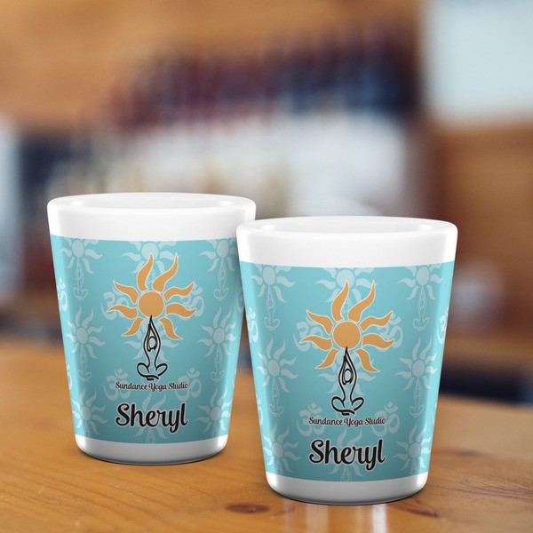 Sundance Yoga Studio Shot Glass - White - LIFESTYLE