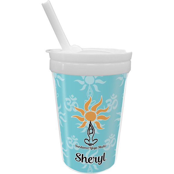 Custom Sundance Yoga Studio Sippy Cup with Straw (Personalized)