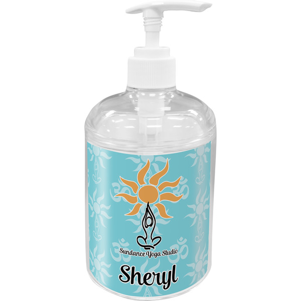 Custom Sundance Yoga Studio Acrylic Soap & Lotion Bottle (Personalized)