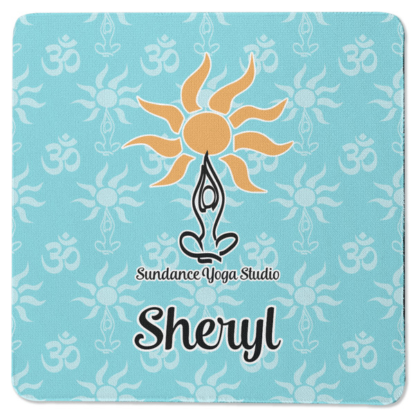 Custom Sundance Yoga Studio Square Rubber Backed Coaster (Personalized)