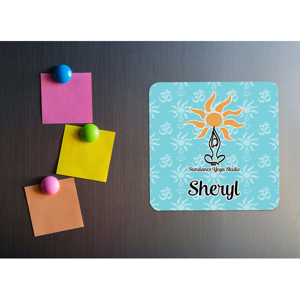 Sundance Yoga Studio Square Fridge Magnet - LIFESTYLE
