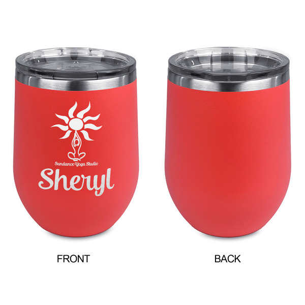 Sundance Yoga Studio Stainless Wine Tumblers - Coral - Single Sided - Approval