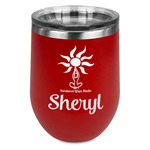 Sundance Yoga Studio Stemless Stainless Steel Wine Tumbler - Red - Single Sided (Personalized)