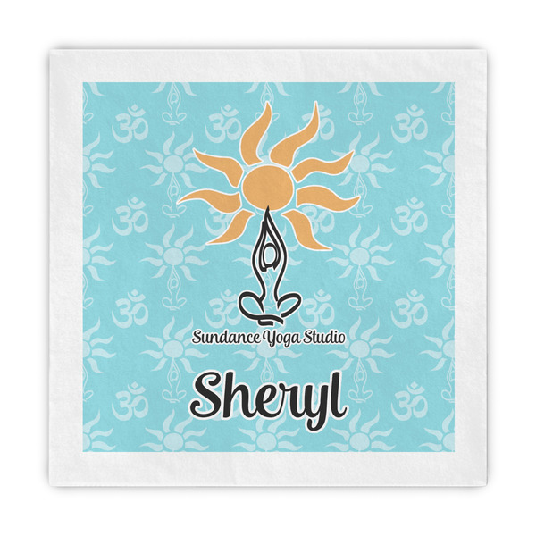 Custom Sundance Yoga Studio Decorative Paper Napkins (Personalized)