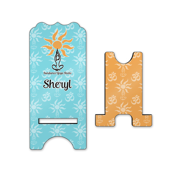 Sundance Yoga Studio Stylized Phone Stand - Front & Back - Small