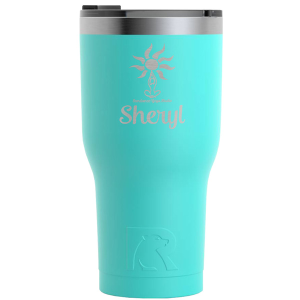 Sundance Yoga Studio Teal RTIC Tumbler (Front)