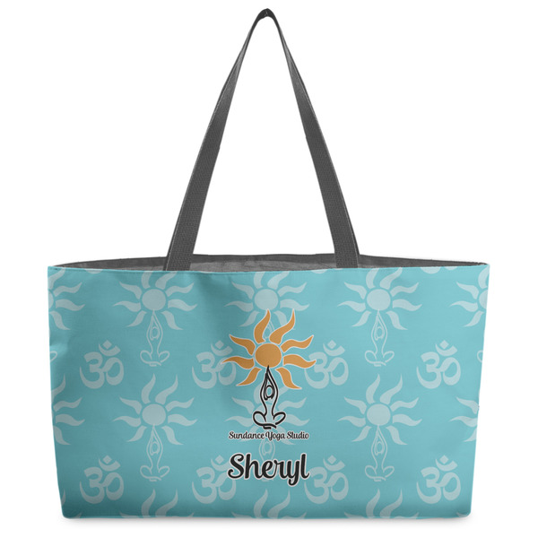 Custom Sundance Yoga Studio Beach Totes Bag - w/ Black Handles (Personalized)