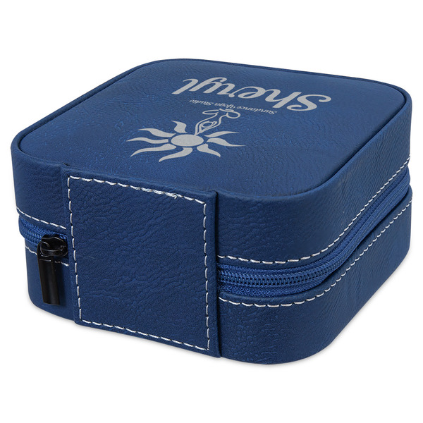 Sundance Yoga Studio Travel Jewelry Boxes - Leather - Navy Blue - View from Rear