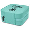 Sundance Yoga Studio Travel Jewelry Boxes - Leather - Teal - View from Rear