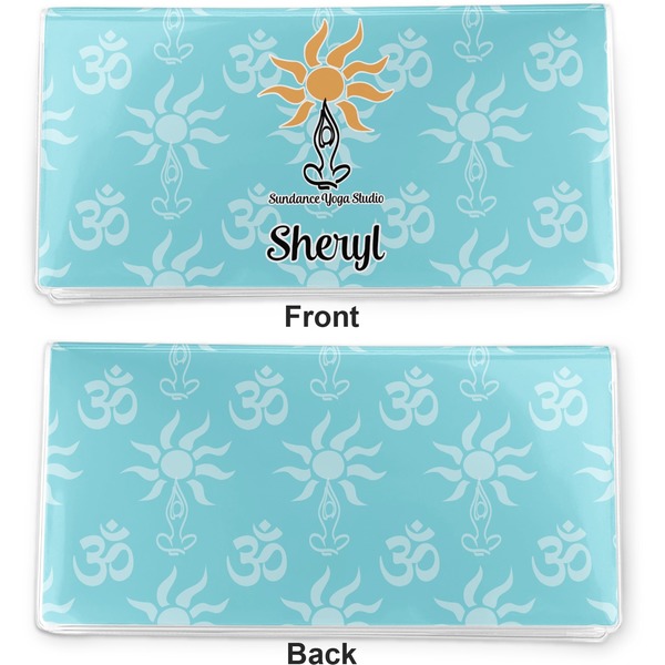 Sundance Yoga Studio Vinyl Check Book Cover - Front and Back