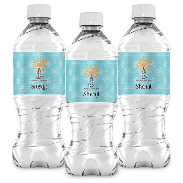 Sundance Yoga Studio Water Bottle Labels - Front View
