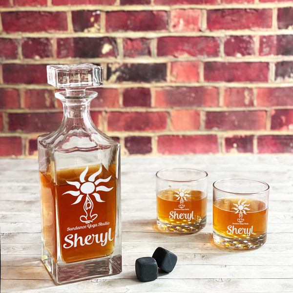 Sundance Yoga Studio Whiskey Decanters - 30oz Square - LIFESTYLE