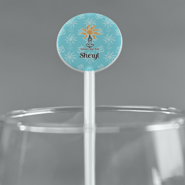 Sundance Yoga Studio White Plastic 5.5" Stir Stick - Round - Main