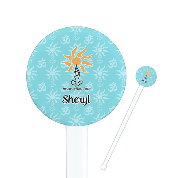 Custom Sundance Yoga Studio Round Plastic Stir Sticks (Personalized)