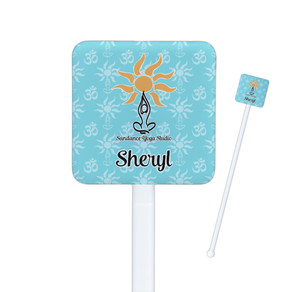 Custom Sundance Yoga Studio Square Plastic Stir Sticks (Personalized)