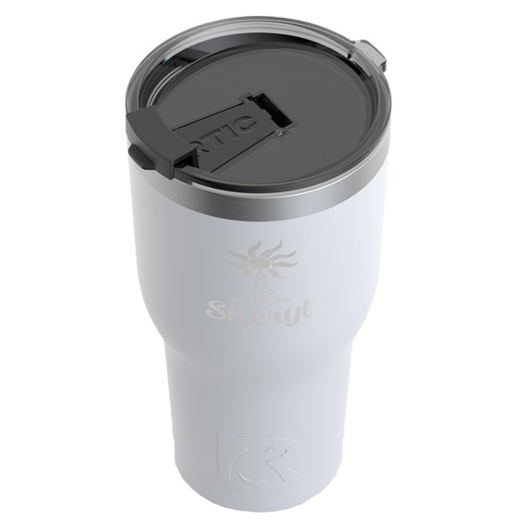 Sundance Yoga Studio White RTIC Tumbler - (Above Angle View)
