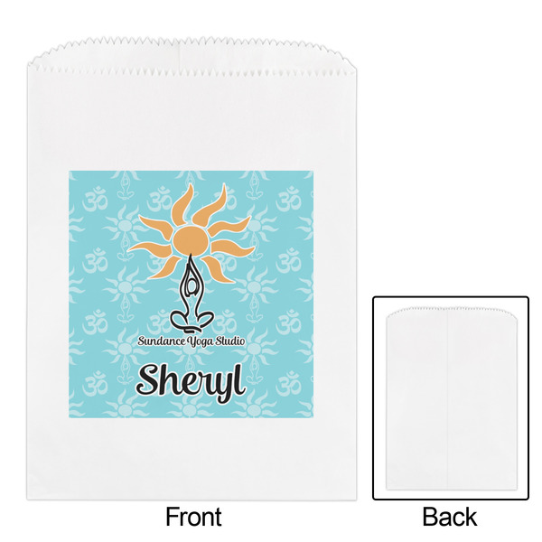 Sundance Yoga Studio White Treat Bag - Front & Back View