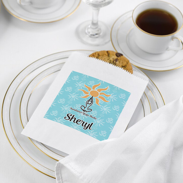 Sundance Yoga Studio White Treat Bag - In Context