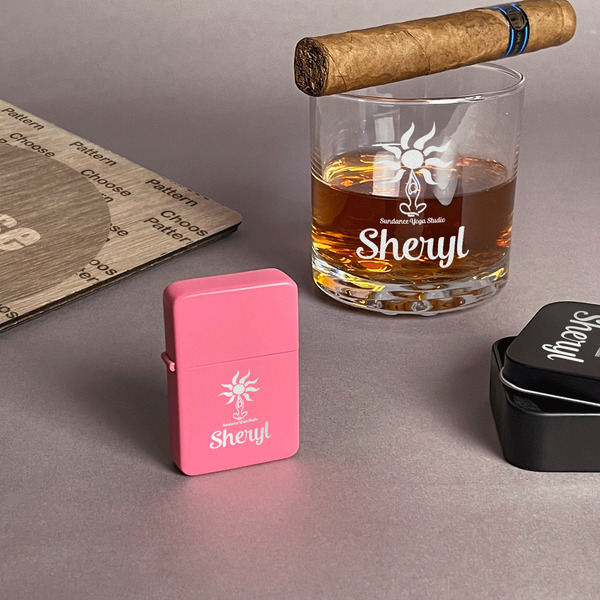 Sundance Yoga Studio Windproof Lighters - Pink - In Context