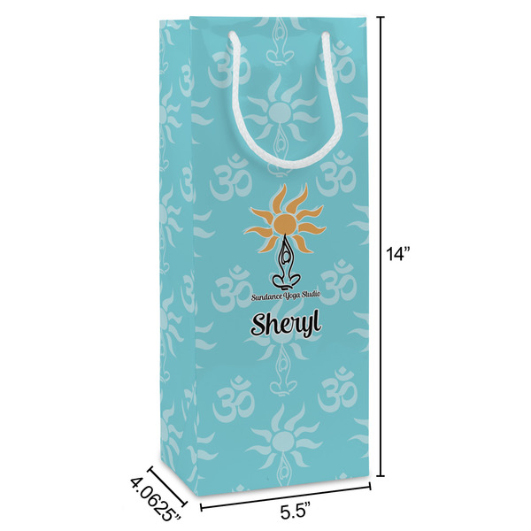 Sundance Yoga Studio Wine Gift Bag - Dimensions