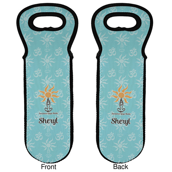 Sundance Yoga Studio Wine Tote Front & Back