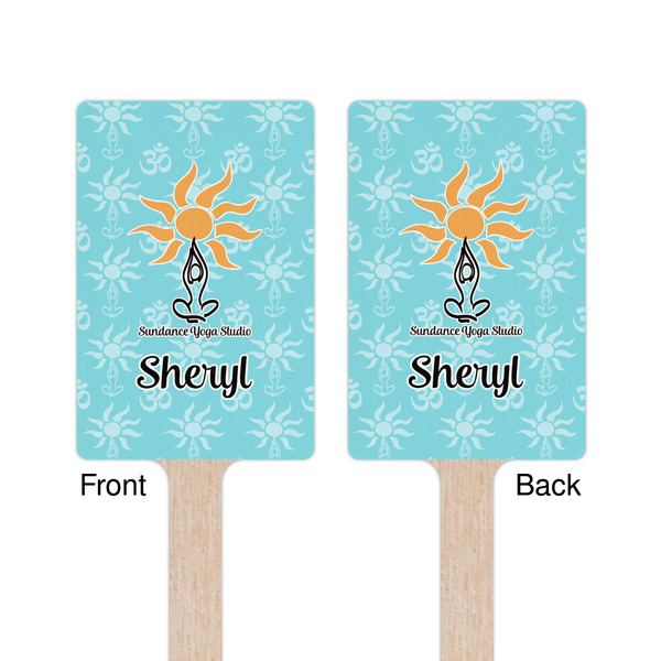 Sundance Yoga Studio Wooden 6.25" Stir Stick - Rectangular - Double Sided - Front & Back