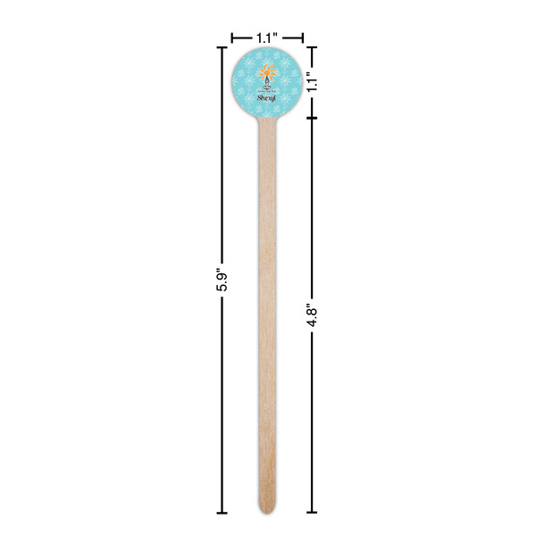 Sundance Yoga Studio Wooden 6" Stir Stick - Round - Dimensions