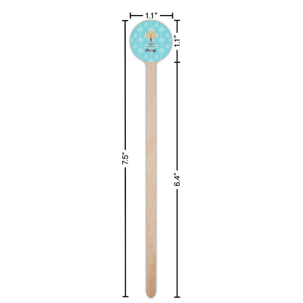 Sundance Yoga Studio Wooden 7.5" Stir Stick - Round - Dimensions