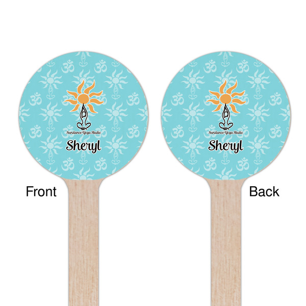 Sundance Yoga Studio Wooden 7.5" Stir Stick - Round - Double Sided - Front & Back