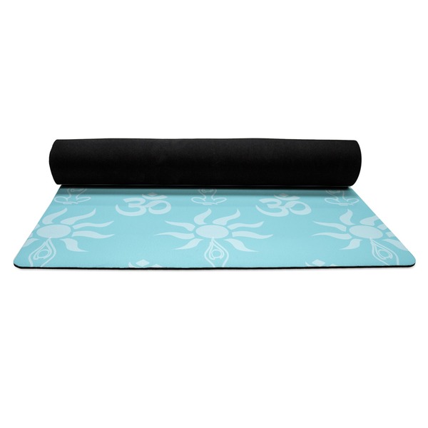 Sundance Yoga Studio Yoga Mat Rolled up Black Rubber Backing