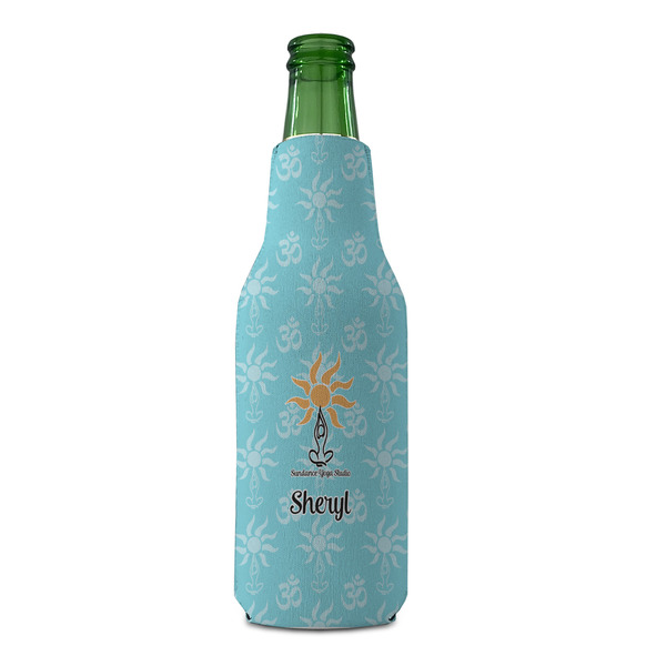 Sundance Yoga Studio Zipper Bottle Cooler - FRONT (bottle)