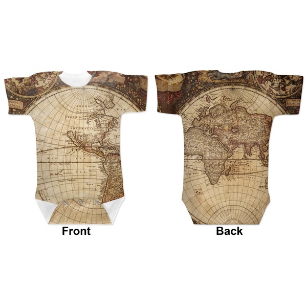 Antique World Map Baby Bodysuit Approval