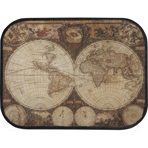 Antique World Map Back Seat Car Mat