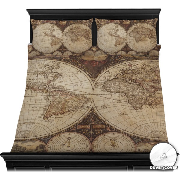 Antique World Map Bedding Set (Queen) - Duvet