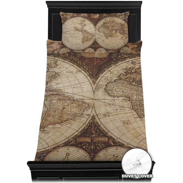 Antique World Map Bedding Set (Twin) - Duvet