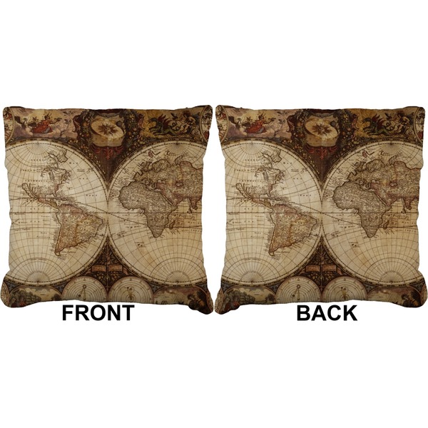 Antique World Map Burlap Pillow Approval