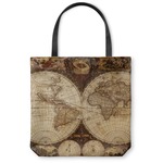 Vintage World Map Canvas Tote Bag - Small - 13"x13"