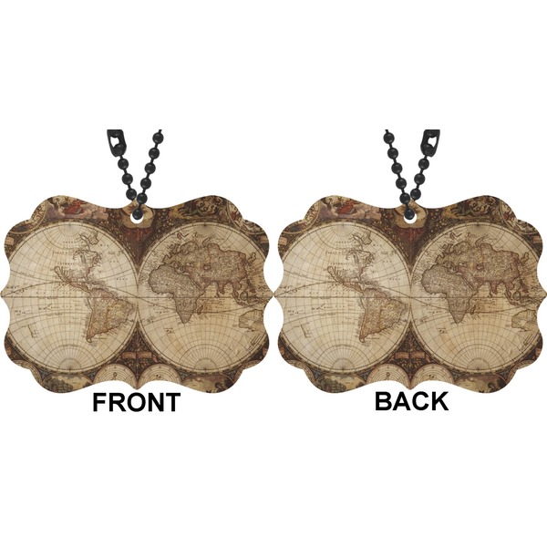 Antique World Map Car Ornament (Approval)